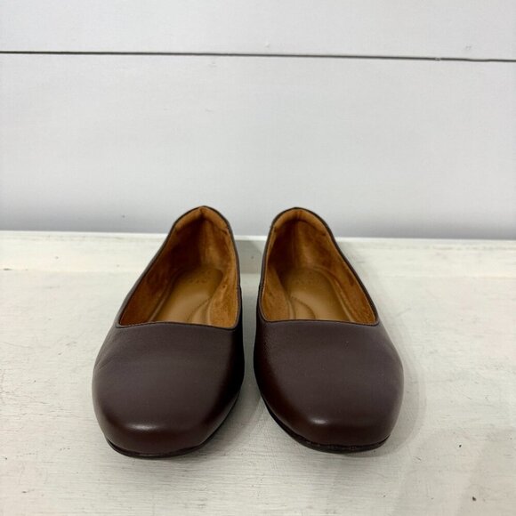 Naturlizer Brown Leather Kelly Ballet Comfort Slip On Flats Shoes Size 9.5 Wide - Picture 5 of 10
